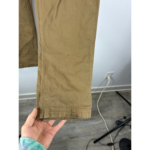 Duluth Trading Flex Fire Hose Slim Leg Cargo Pants Tan 18x29 Curvesetter Waist - Picture 10 of 14